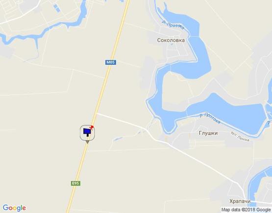 Схема рекламной плоскости по адресу траса М-05 Київ-Одеса, км 74+840 ліво