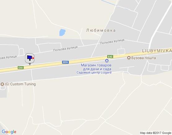 Схема рекламної площини за адресою с. Любимівка, траса М-06 Київ-Чоп (Житомир), км 34+300 право