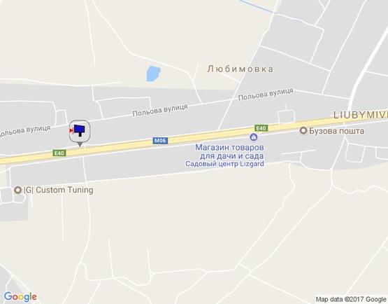 Схема рекламной плоскости по адресу с. Любимівка, траса М-06 Київ-Чоп (Житомир), км 34+300 право