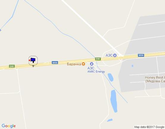 Схема рекламної площини за адресою с. Березівка, траса М-06 Київ-Чоп (Житомир), км 40+300 ліво