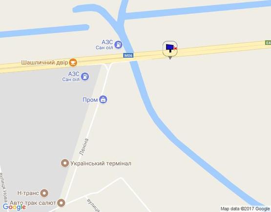 Схема рекламної площини за адресою с. Копилів, траса М-06 Київ-Чоп (Житомир), км 45+020 ліво