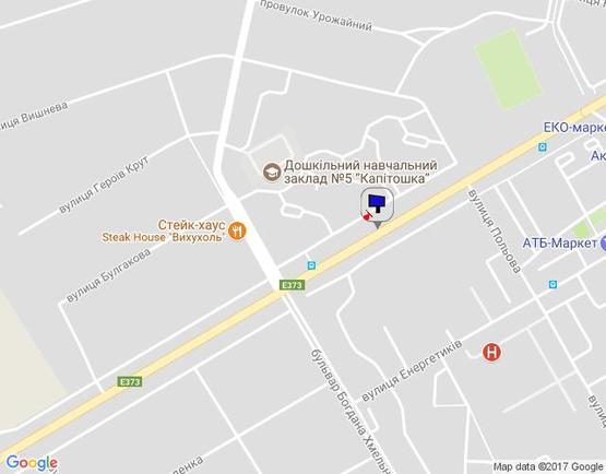 Схема рекламной плоскости по адресу м. Буча, траса М07, км 29+000 право, вул. Нове Шосе, 16, напрямок до Новусу, ЕКО Маркету