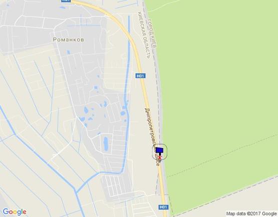 Схема рекламної площини за адресою Новообухівська траса, км 31+150 лево, элитный частный сектор, возле с. Великі Дмитровичі, рест-н Абу-Даби