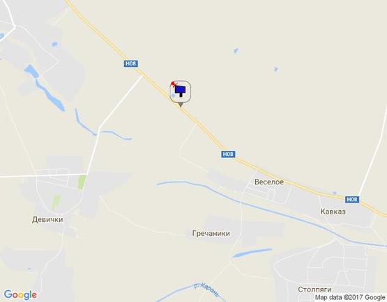 Схема рекламной плоскости по адресу Черкаська траса, Н-08 км 37+030 ліво, 1км до поворота на с. Дівички