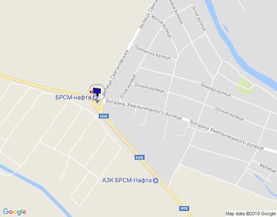 Схема рекламной плоскости по адресу Черкаська траса, КПП ДАЇ м. Переяслав-Хмельницький, в'їзд в місто, Н-08 км 43+900 кільце, ресторан "Хуторець", АЗС "БРСМ"