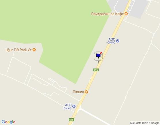 Схема рекламной плоскости по адресу Чернігівська траса, М-01, км 43+130 ліво, с. Залісся, вул. Київська, 300м до поворота на завод "Coca-Cola", АЗС "ОККО", 2 км до АЗС Лукойл