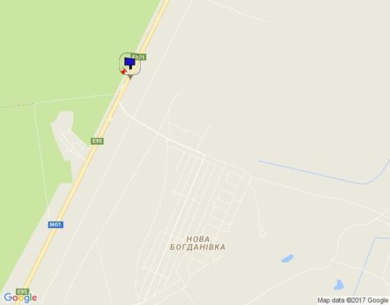 Схема рекламной плоскости по адресу Чернігівська траса, М-01, км 48+250 право, за с. Богданівка, котеджне містечко "Нова Богданівка"