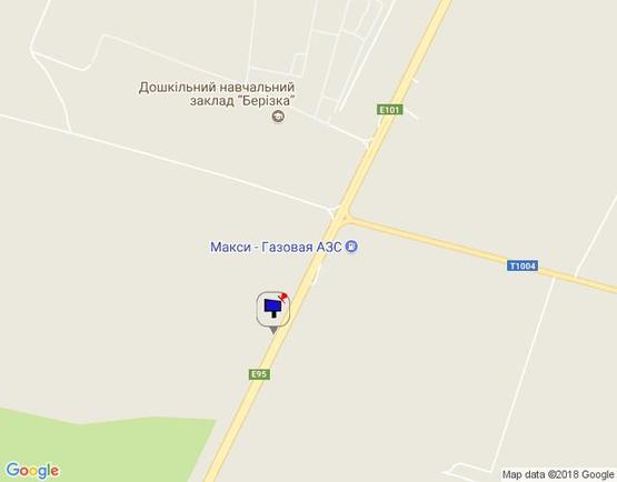 Схема рекламной плоскости по адресу Чернігівська траса, М-01, км 50+550 ліво, за поворотом на с. Рудня, за зупинкою "Бобрик"