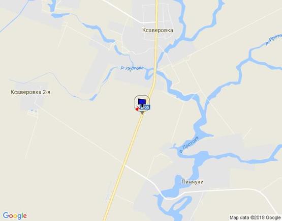 Схема рекламной плоскости по адресу с. Ксаверівка, траса М-05 Київ-Одеса, км 57+900 право