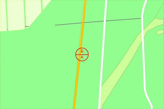 Схема рекламной плоскости по адресу Богатирська, за 400 метрів руху до вул.Дніпроводська в напрямку Киева, ліворуч