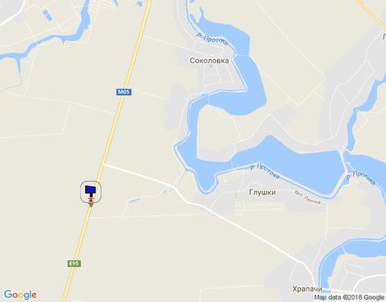 Схема рекламной плоскости по адресу траса М-05 Київ-Одеса, км 74+840 ліво