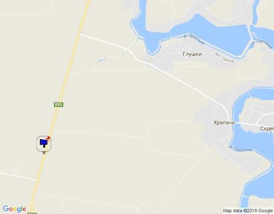 Схема рекламної площини за адресою траса М-05 Київ-Одеса, км 77+590 право