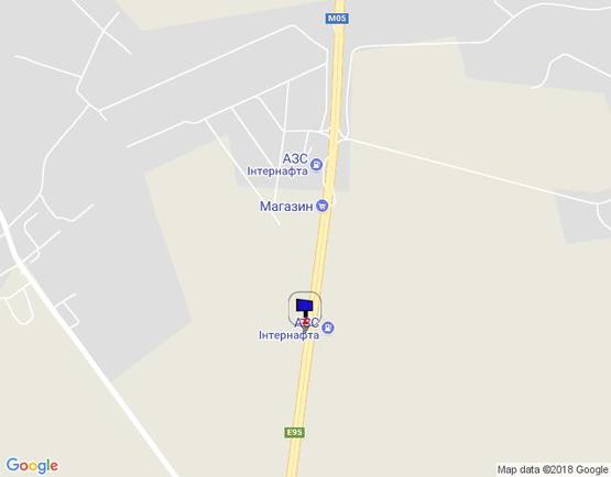 Схема рекламної площини за адресою траса М-05 Київ-Одеса, км 97+785 право