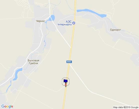 Схема рекламной плоскости по адресу траса М-05 Київ-Одеса, км 100+970 право