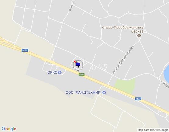 Схема рекламної площини за адресою Харківська траса, с. Іванків, км 44+500 ліво