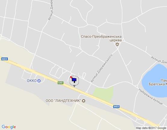 Схема рекламної площини за адресою Харківська траса, с. Іванків, км 44+720 ліво