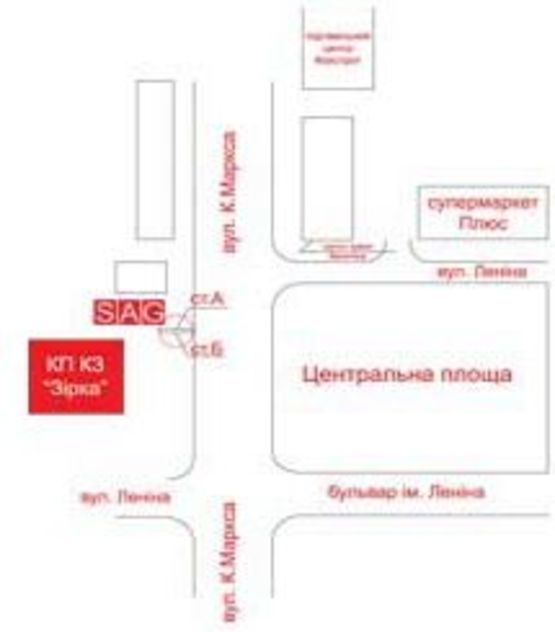 Схема рекламной плоскости по адресу ул. К.Маркса