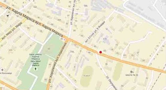 Схема рекламной плоскости по адресу ул. К.Маркса