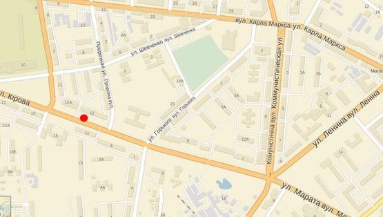 Схема рекламной плоскости по адресу ул Кирова