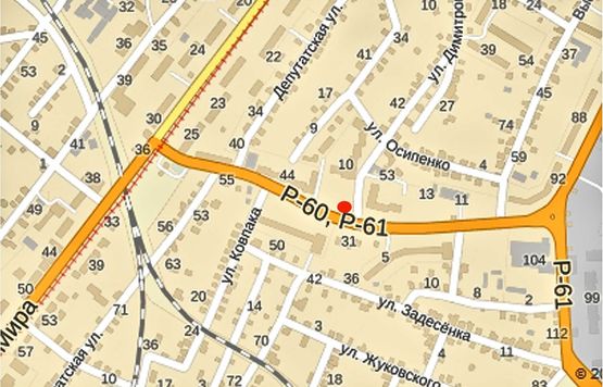 Схема рекламної площини за адресою ул Лісового 55