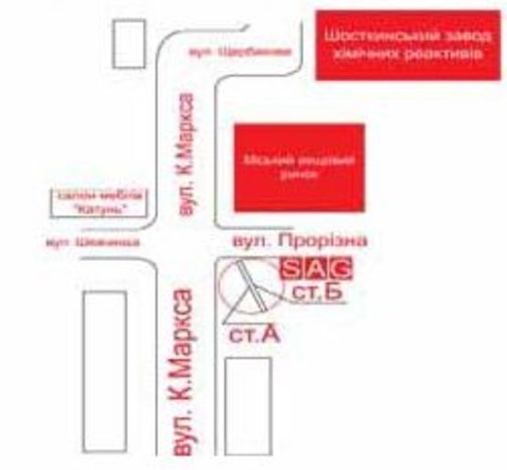 Схема рекламной плоскости по адресу ул.Прорезная