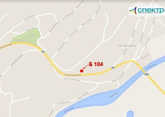 Схема рекламної площини за адресою вул. Хорольский спуск