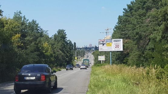 Схема рекламной плоскости по адресу Бортничи ,напротив ул.Промысловой