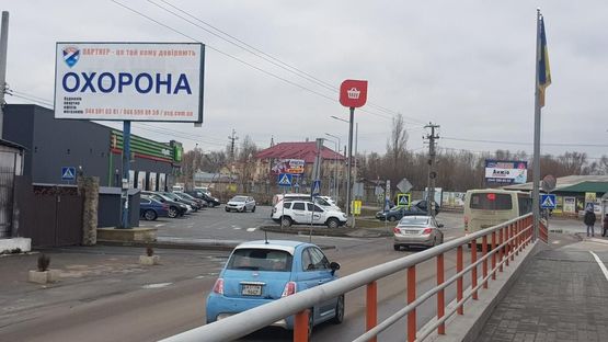 Схема рекламной плоскости по адресу Золоче-Осокорки-Киев