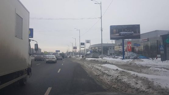 Схема рекламной плоскости по адресу Большая окружная перед автосалоном ВиДи Автосити,