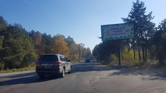 Схема рекламной плоскости по адресу дорога Киев Бортничи Гнидын Вишенки