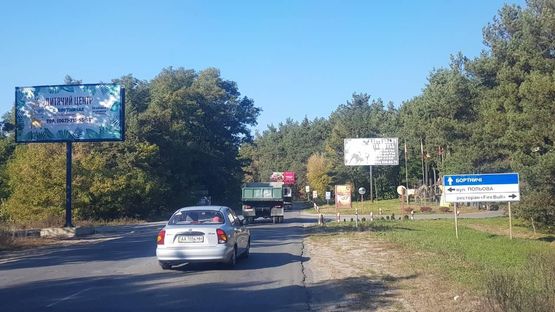 Схема рекламной плоскости по адресу дорога Вишенки Гнидын Бортничи Киев