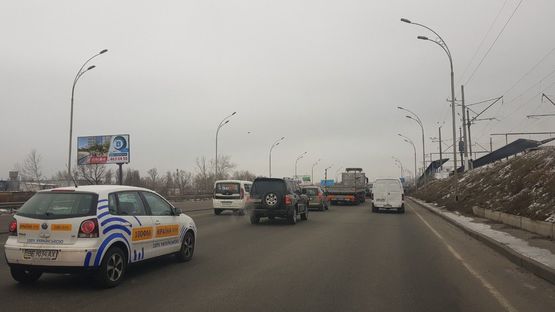 Схема рекламной плоскости по адресу Дарницкое шоссе платформа электрички Левый Берег, 200 м до