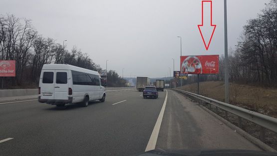 Схема рекламной плоскости по адресу М-05.Одесса-Киев,Вита почтовая