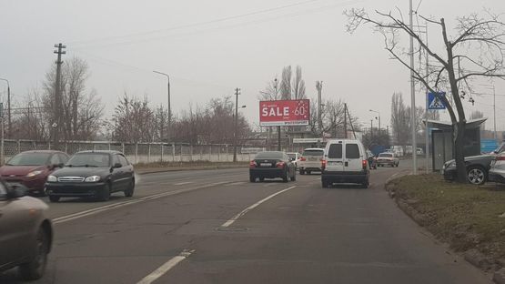 Схема рекламной плоскости по адресу Березняковская 30,с.к.РОСИЧИ,клиника ОКСФОРД,