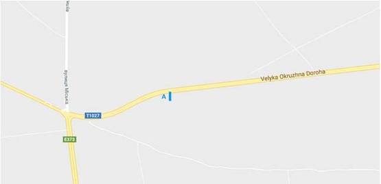 Схема рекламной плоскости по адресу Большая Кольцевая дорога (в направлении г. Вышгород)