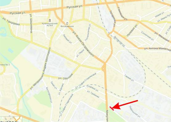 Схема рекламной плоскости по адресу вул.Микулинецька