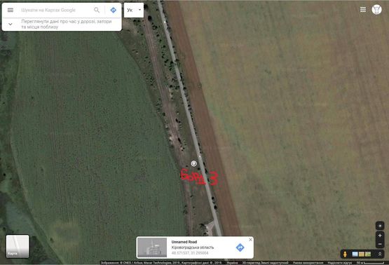 Схема рекламной плоскости по адресу Кіровоградська обл., Смолінська ОТГ, вул.,Казакова (на вїзді в селище)