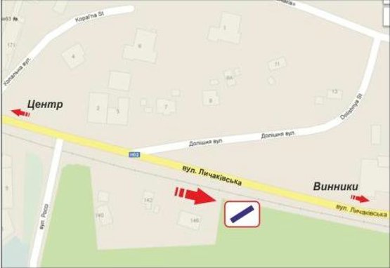 Схема рекламной плоскости по адресу Личаківська, 146 вул.