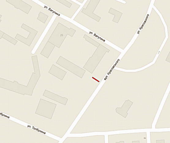 Схема рекламної площини за адресою вулКрасовського