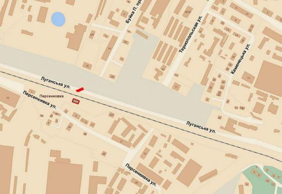 Схема рекламной плоскости по адресу вул. Луганська №4 ст. А