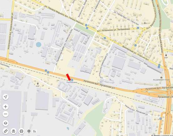 Схема рекламной плоскости по адресу Луганська-Буйка  №6