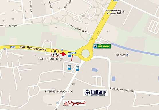 Схема рекламной плоскости по адресу Липинського 60 (А)ТЦ Фуршет. АС №2