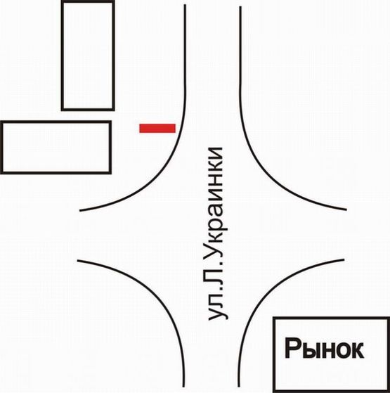 Схема рекламной плоскости по адресу вул. Л.Українки ст. А