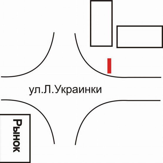 Схема рекламної площини за адресою вул. Л.Українки ст. Б