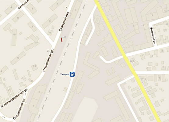 Схема рекламной плоскости по адресу вул. Вул. Станційна (біля багаж.відділ.) місце №6 ст.А