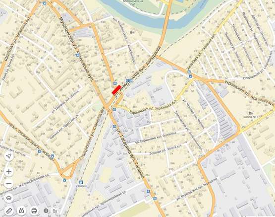 Схема рекламної площини за адресою Вул. Станційна Гагаріна (міст) середній