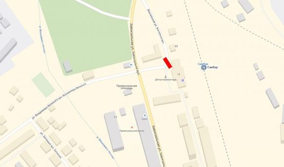 Схема рекламной плоскости по адресу Самбір (вокзал)