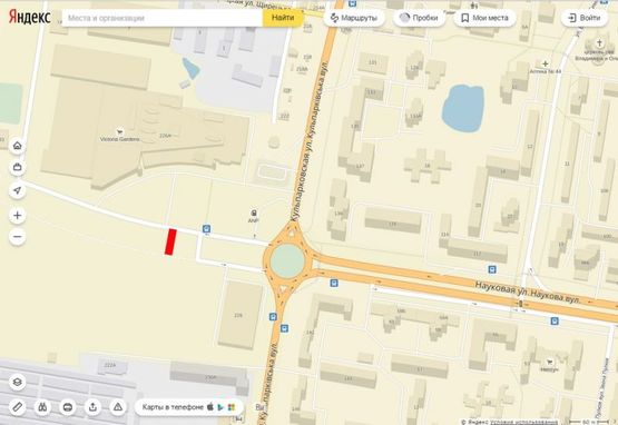 Схема рекламной плоскости по адресу Кульпарківська, 226 А ТЦ "Вікторія Гарденс"  К1( Р/С - від аеропорту)