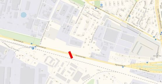 Схема рекламной плоскости по адресу Луганська к7