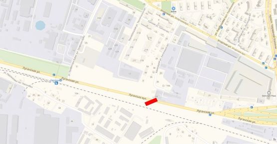 Схема рекламной плоскости по адресу Луганська к8